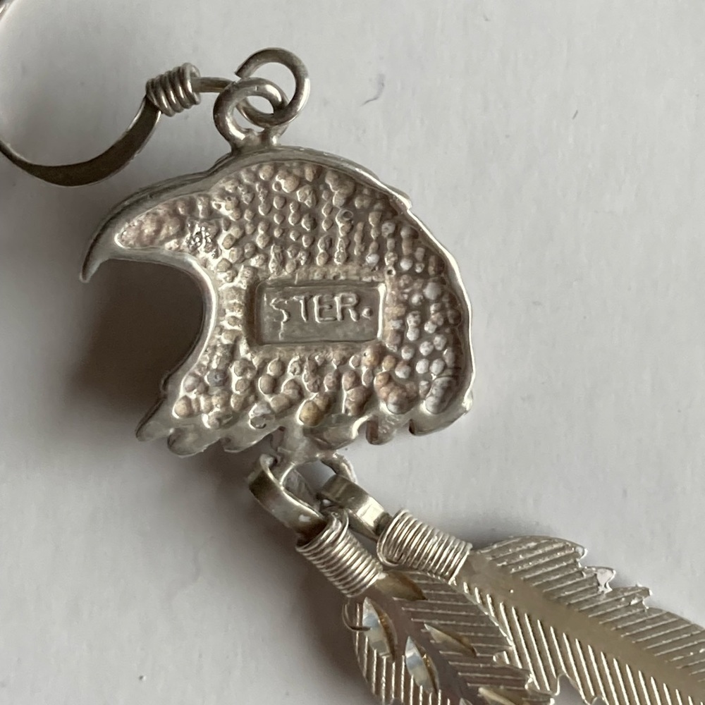 Sterling Silver Bald Eagle Earrings - image 2